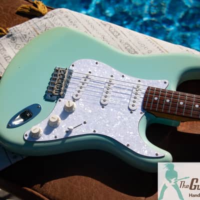 Custom PartsCaster with Fender Japan E Serial Neck & Surf Green Body - Pro Set Up w Perfect Frets/Action/Intonation! Tons of MOJO image 10