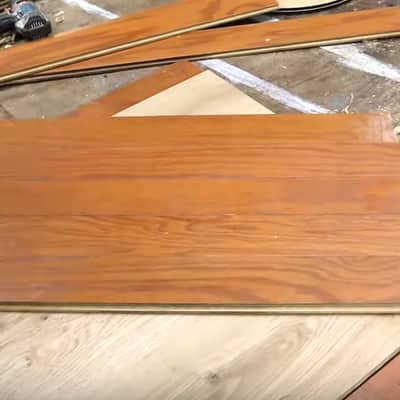 Reclaimed  Flooring Flying V with Fresh, New Rug on Top - New Perspectives Music image 11