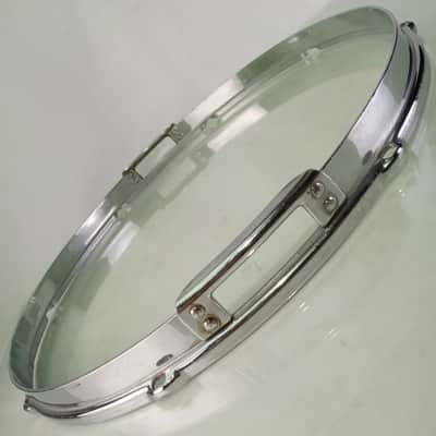 Slingerland 15" Chrome Radio King Resonant Snare Drum Rim/Hoop Riveted Gates 40s image 3