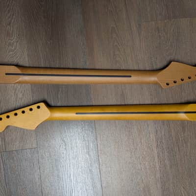 28" Baritone Stratocaster Necks *Roasted Maple / Vintage Yellow Maple* image 5