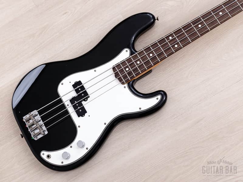 1982 Fender JV Precision Bass ‘62 Vintage Reissue PB62-75 Black w/ Case & Tags, Japan MIJ Fujigen image 1
