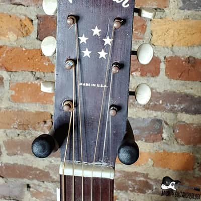 Five Star/Harmony Stella Parlor Acoustic Guitar w/ Goldfoil Pickup & Rubber Bridge (1960s, Redburst) image 13