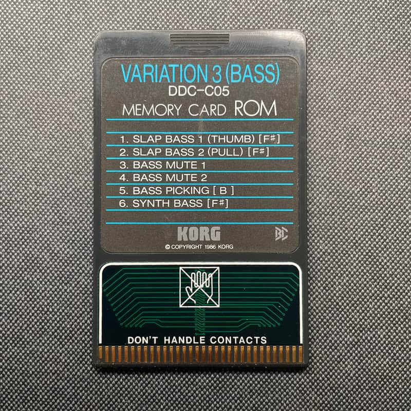 Korg ROM Card Variation 3 (Bass) DDC-C05 Memory Card for DDD-1 image 1
