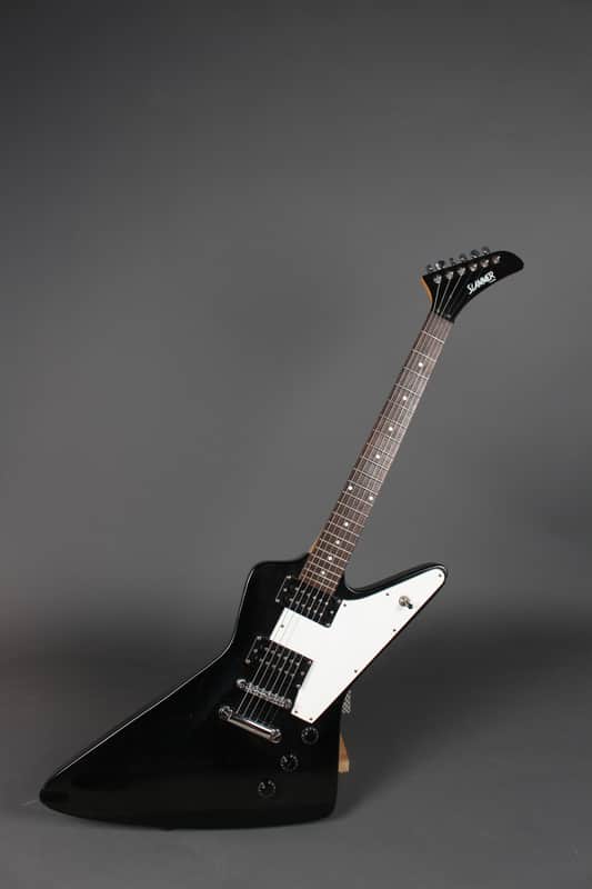 ハマースレイ ① シャムロック プレートスクロールエンボス Slammer by Hamer XP-1 Explorer Electric Guitar Black | Reverb