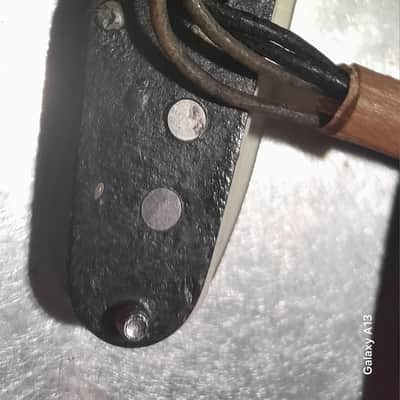Pickup Fender Stratocaster 1963 Pre CBS  Black Bottom  Pickguard Complete Original "Mojo 63" image 5