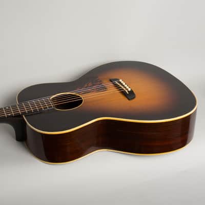 Washburn Model 5246 Solo Flat Top Acoustic Guitar, made by Gibson (1938), Period brown hard shell case. image 7