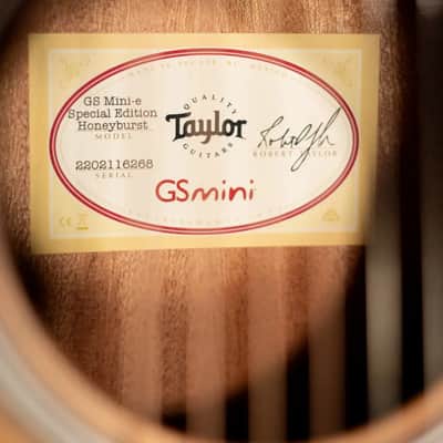 Taylor GS Mini-e Special Edition Acoustic/Electric Guitar - Honeyburst with GS Mini Bag image 15