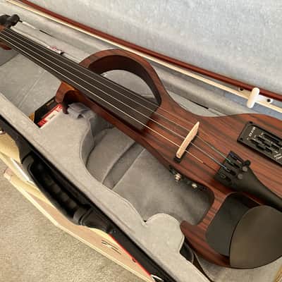 Hidersine HEV 3 electric violin - Zebrawood with bow, case and stand image 4