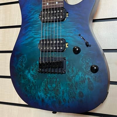 Ibanez RG7421PB-SBF Sapphire Blue Flat 7-String Electric Guitar image 3