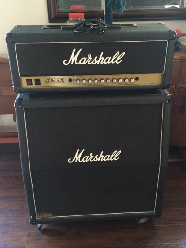 Marshall JCM 900 Model 4100 100-Watt Hi Gain Dual Reverb 4x12 Half Stack image 1