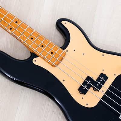 1983 Fender Precision Bass ‘57 Vintage Reissue PB57-95 Black Lacquer w/ USA Fullerton Pickup, Japan MIJ Fujigen image 7