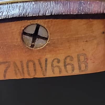 1966 Fender Mustang bass guitar, Dakota Red, OHC image 9