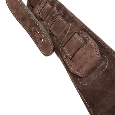 Walker & Williams NL-06-CGN New Cognac Brown "Skinny" 2" Super Soft Full Grain Nubuck Leather Padded Guitar Strap image 11
