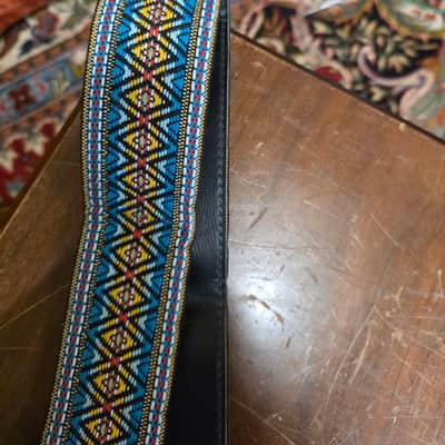 Ace  Guitar Strap Blue Hippie Vintage  1960s image 5