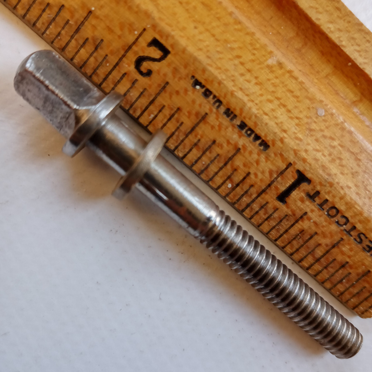 Leedy&Ludwig 1 7/8"12-24 Tall-Head Nickel T-Rod Snare/Tom Drum Tension Vintage40 — main photograph