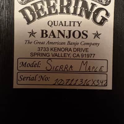 Deering Sierra 5-String Resonator Banjo 2016 - Maple image 8