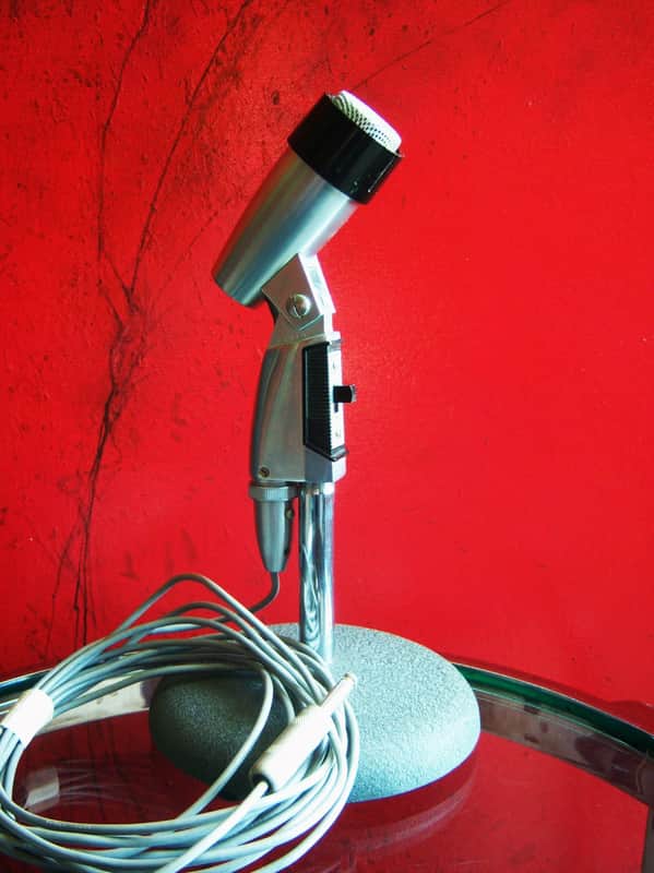 Vintage 1960's Shure 540S dynamic microphone High Z harp mic w Belden cable 575S image 1