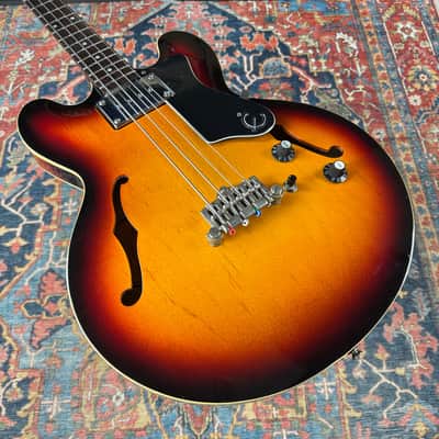 Epiphone Rivoli Reissue Short Scale Semi-Hollow Bass Mudbucker Transducer - 1996 image 11