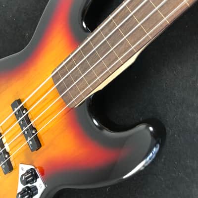 Harley Benton JB-40FL SB FRETLESS Sunburst 4-String Bass image 6