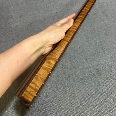 AAAAA 22Fret DIY satin 5piece Rosewood  Roasting flame Maple Stainless steel frets. 9.5 radiusElectric guitar Neck image 6