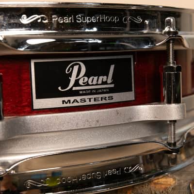 1980s Pearl 3.5x15 Sequoia Red Maple Free Floating Snare Drum image 11