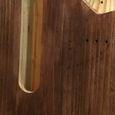 Lefty Custom Fully Chambered Natural American Pine Relic Tele Guitar Body 3.8lb image 4