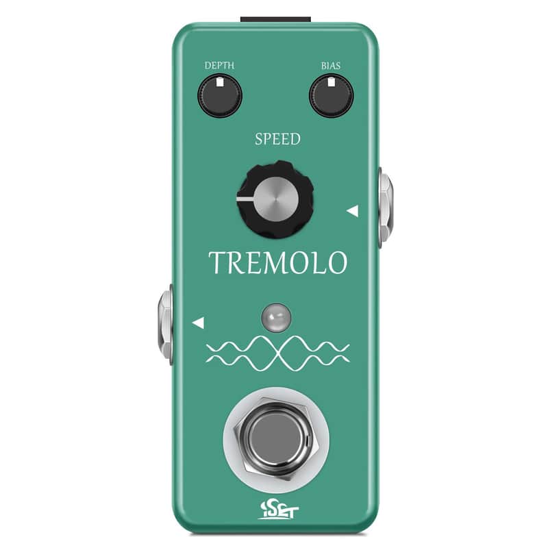 Mini Green Analog Tremolo Pedal Guitar Trelicopter for Electric Guitar Bass True Bypass image 1