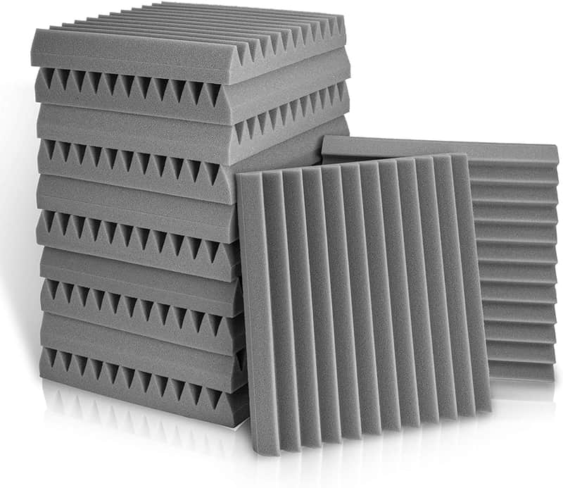 12 PACK Acoustic Foam Panels 2" X 12" X 12" Studio Wedge Tiles Sound Panels Wedges Sound Absorbing image 1