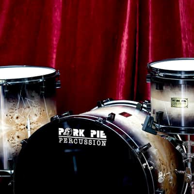 Pork Pie Percussion 3 Piece Custom 12/16/22 - MAPPA BURL w/ BLACK HARDWARE image 2