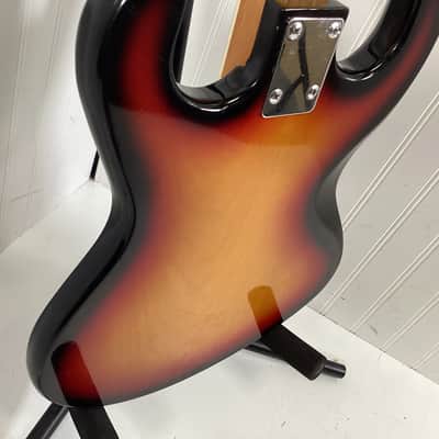 Vintage Cameo Teisco Deluxe Bass Guitar Sunburst image 13