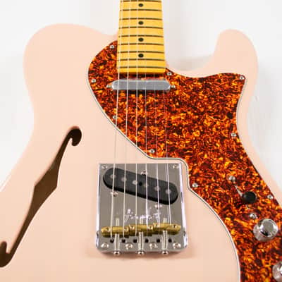 Fender American Professional II Telecaster Thinline Electric Guitar - Transparent Shell Pink with Maple Fingerboard image 3