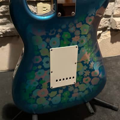 1999 Crafted in Japan Blue Floral Stratocaster image 10