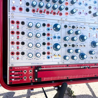 Buchla Tiptop 200t series with BPNYC ZERO Halliburton Eurorack Modular Travel Case 7U 'REDRUM" image 8