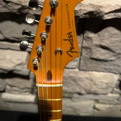 1999 Crafted in Japan Blue Floral Stratocaster image 2