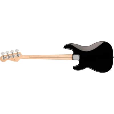 Fender Squier Sonic Precision Bass Guitar, Beginner Guitar, Includes 30 Days of Free Lessons, Laurel Fingerboard and Step Up Pickups, Chrome Hardware, and Polyurethane Finish, Black image 2