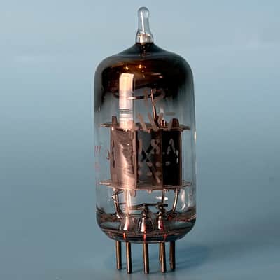 1960s RCA 12AV7 Vintage Gray Plate Halo Getter Vacuum Tube! T601 image 2