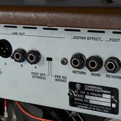 Roland AC-100 Acoustic Chorus 2-Channel 100-Watt 1x12" / 2x5" Acoustic Guitar Combo 1995 - 2004 - Brown image 9