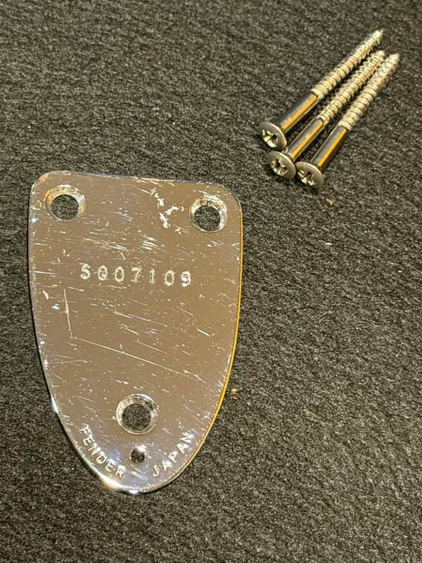Vintage 1983 Squier Stratocaster SQ Series 70's 3 Bolt / Screw Neckplate