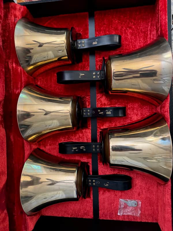 Schulmerich Handbells | Case D-3 | 4th Octave G3-B3 Late 2010s - Brass image 1