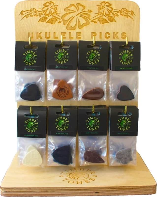 Ukulele display stand with 48 picks image 1