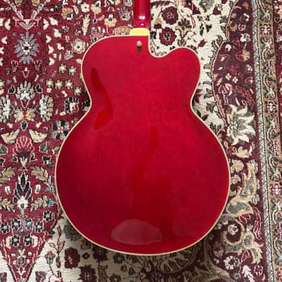 Broadway Hollowbody Left-Handed Electric Guitar – Wine Red w/ Bigsby, Grover Locking Tuners, Bone Nut + OHSC image 3