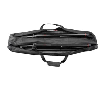 Gator Frameworks Standard Speaker Stand Set; Includes (2) Speaker Stands and Nylon Carry Bag (GFW-SPK-2000SET),Black image 3