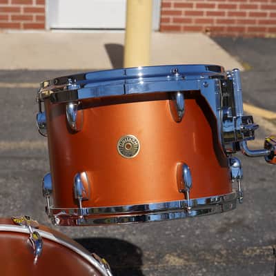 Gretsch USA Custom 3pc. Maple Shell Pack in Satin Copper Lqr. w/ 22"x22" Bass Drum and 13' Tom and 16'' Floor Tom image 7