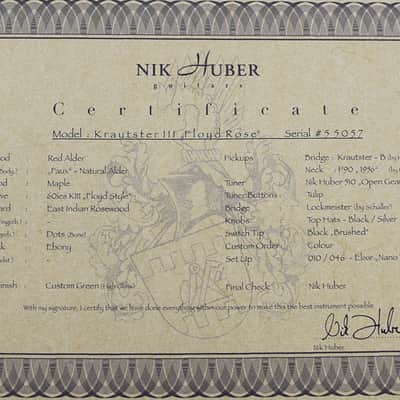 Nik Huber Krautster III Floyd Rose Metallic Apple image 15