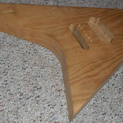 Flying V Charvel Gibson Fender Type Shape Natural Ash Wood Finish Electric Guitar Solid Body, Made in USA Bentley, Year 1980 image 11