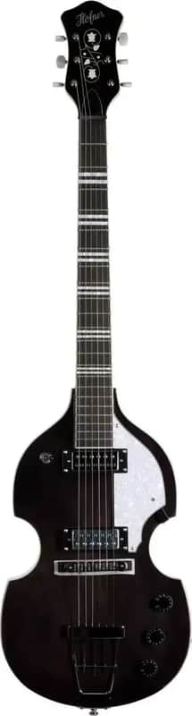 HOFNER PRO Ignition Violin Guitar, Transparent Black Finish image 1