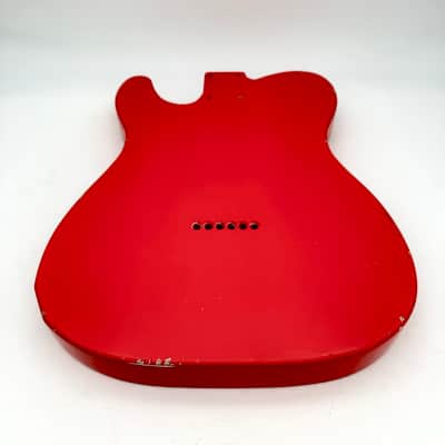 MJT Telecaster Body Alder Relic Nitro Fiesta Red Light mjt6585 image 8
