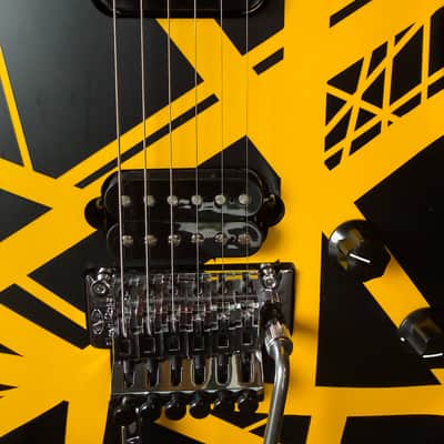 EVH Wolfgang Special Striped with Ebony Fretboard 2024 - Present - Satin Black/Yellow Stripes image 4