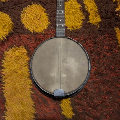 Vintage 1920s–30s Banjo Ukulele / Banjolele – Prewar Chicago Made – Grover Pat. Tailpiece – Original Skin Head - COOL! image 14