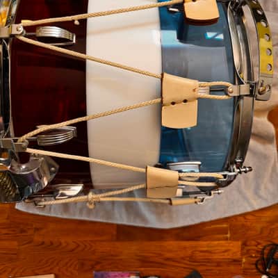 Ludwig Bicentennial Marching Snare 1976 - Acrylic-Red, White, and Blue image 15